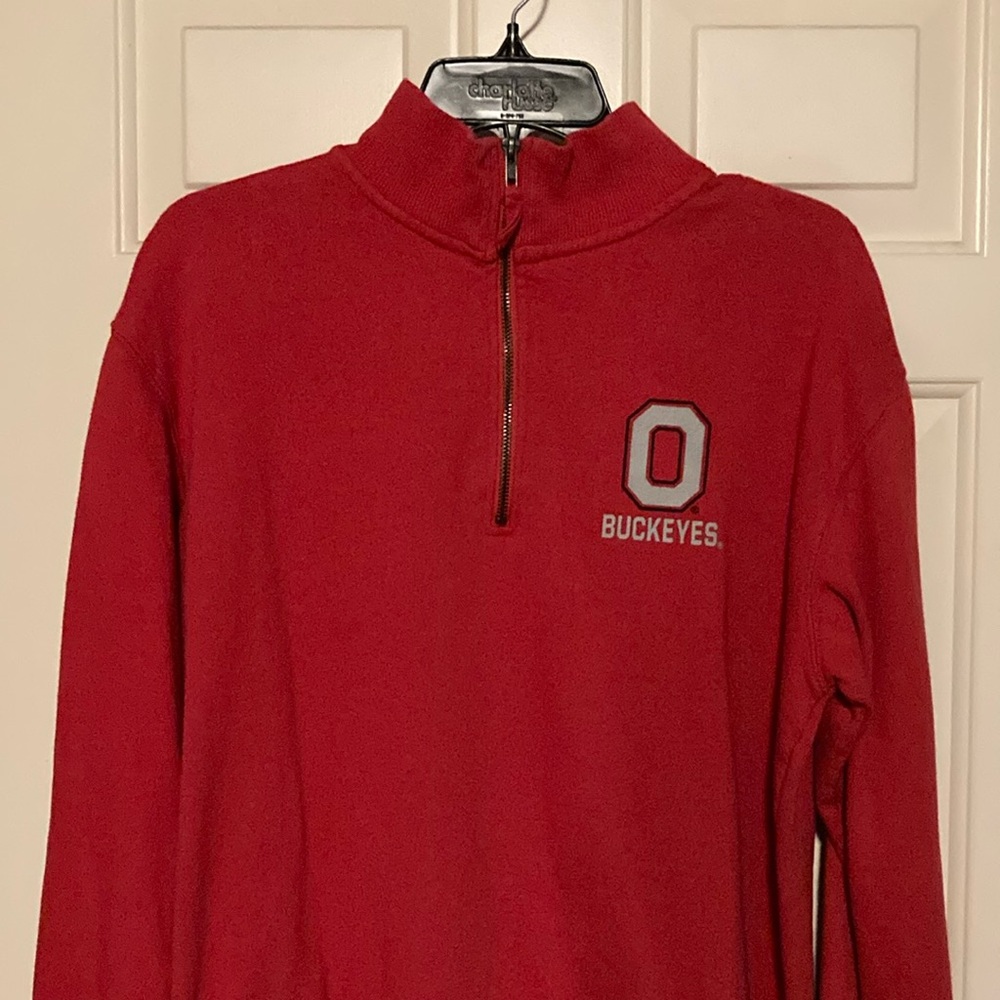 Scarlet Red Ohio State Zip Up Sweater